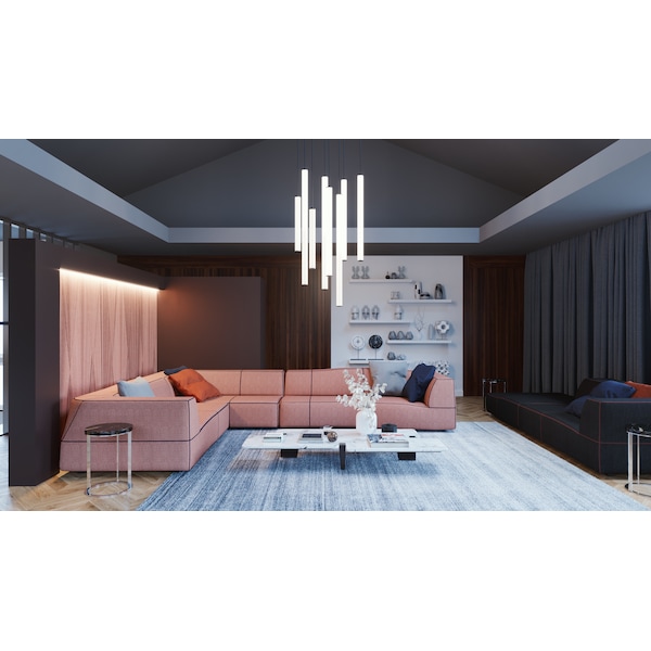 Afx Caden 24" LED Pendant - 3000K 25W 120-277V - Black CADP24L30UDBK - main